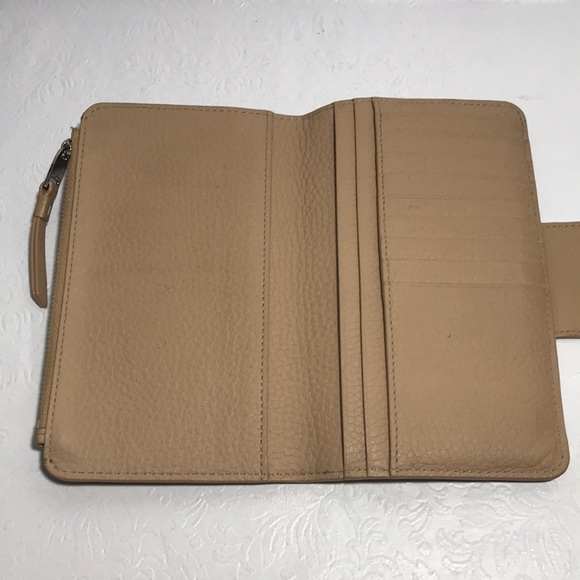 AllSaints Brand Ray Wallet Caramel Beige Clutch - Picture 5 of 10
